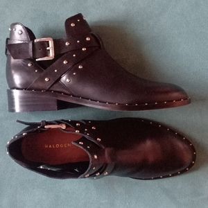 Nordstrom Halogen "Hailey" Black Leather Bootie